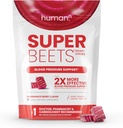 Humann SuperBeets Heart Chews, Oxid dusnatý a podpora krvného tlaku, Hroznové semienko extrakt & non-GMO Repa Root Powder Energy Supplement, Pomegranate Berry Flavor, 60 Počet