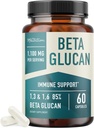 Beta Glucan Supplement 1100 mg for Immunity, Skin & Gut Support | 1,3D & 1.6 Beta Glucans Ekstra Güçlü Formula | 85 Yoğun ve 500 mg Per Capsule | Non-GMO, Vegan, Gluten-Free 60ct, Vegan, Gluten-Free 60ct