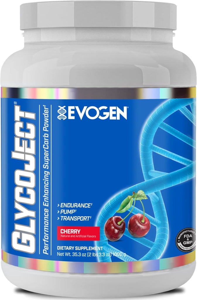 Evogen GlycoJect - Super karbo milteliai ® 124; Greita Absorbcija PreWorkout ® 124; Angliavandeniai milteliai Endurance 124; Post- Workout arba preWorkout milteliai vyrams ir moterims 124; Vyšnios ® 124; 37 Paslaugos