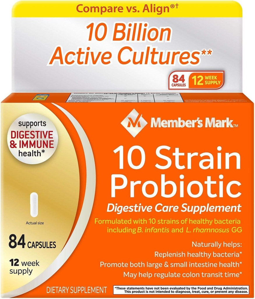 Members Mark 10 Strain Probiotic (84 ct.)