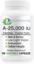 A-25,000 iu Palmitate Vegan,粉末形态(100 Capsules) 非GMO,支持低光视觉,免疫支持,皮肤和骨头的细胞完整性,抗氧化剂