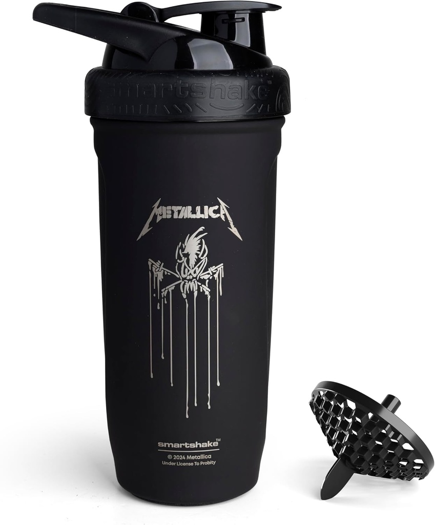 Smartshake Rockband Reforce Stainless Steel Protein Shaker Bottle 900 ml 