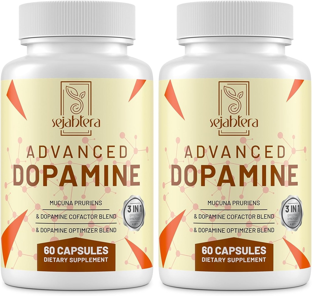 Дофаминовая добавка-Mucuna Pruriens Seed Extract, Premium Vitamins, Minerals, and Natural Plant Extracts for Mental Drive, Clarity, Focus-120