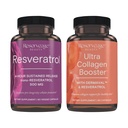 Reserveage Resveratrol & Ultra Collagen Booster - Resveratrol & Collagen Capsules for Cell & Skin Support - Features Dermaval - 60 Resveratrol Capsules, 90 Ultra Collagen Booster Capsules