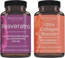 Resveratrol & Ultra Collagen Booster - Resveratrol & Collagen Capsules for Cell & Skin Support - Savybės Dermaval - 60 Capsules, 90 Ultra Collagen Booster Capsules