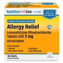 HealthCareAisle Allergy Relief - Levocetirizine Dihydrochloride Tablets USP, 5 mg, 160 Tablets, Original Prescription Strength Allergy Medication, 24-Hour Relief, 80 Count (Pack of 2)
