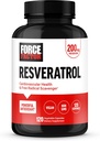 FORCE FACTOR Resveratrol 보충은 심장 건강, 산화 방지제 보충교재 및 일본 Knotweed, Vegan, Non-GMO, 120 식물성 캡슐로 만드는 자유로운 레이디얼 Scavenger를 지원합니다
