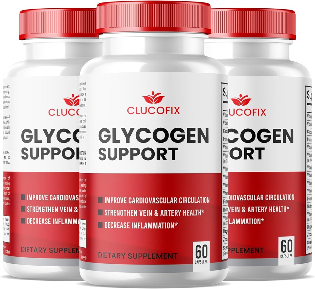 (3 Pack) ClucoFix Glycogen Støtte Kapsler - ClucoFix Glycogen Helse og velvære Multivitamin Støtte Supplementer piller - ClucoFix Glycogen - ClucoFix Glyco Avansert Formel Støtte Anmeldelser