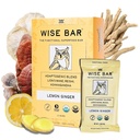 El Savi Bar Adaptogen Burshro Nutrition Bars amb Reishi, Lions Mane i Ashwagandha, Organ Vegan i Guten Free Snachs per al focus natural, Energia i Imunity, implementació de Llimona Ginger Flavor, 12 comte