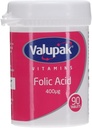 Valupak vitaminas suplementos ácido fólico 400mg 90 comprimidos