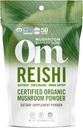 OM MUSZKA SUPERFOOD Reishi Organic Mushroom Powder, 3.5 unce, 50 Służenie, Adaptogen, Stres i wsparcie immunologiczne, Superfood Mushroom Supplement