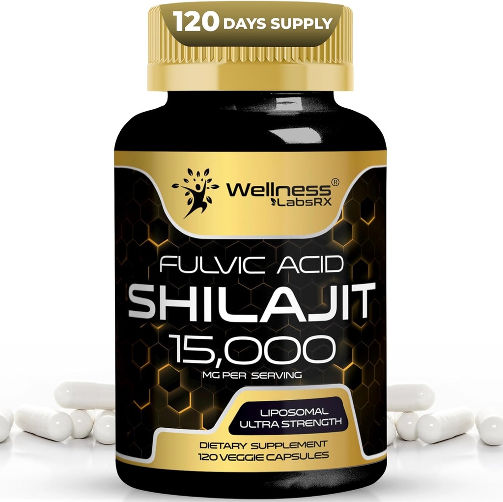 Himalaia Shilajit para homes - 1500mg cápsulas Shilajit para homes, Shilajeet puro para mulleres con ácido fulvico natural - Shilajet para enerxía mellorada e apoio inmune - 120 Conde (Pack of 1)