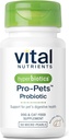 Vital Nutrients Pro Pets Probiotics for Dogs and Cats | Dog Probiotics for Digestive Health, Gut Health, Occasional Diarrhea* | Tasty Meat Flavor | Non-GMO | Hyperbiotics | 60 Micro Tablets