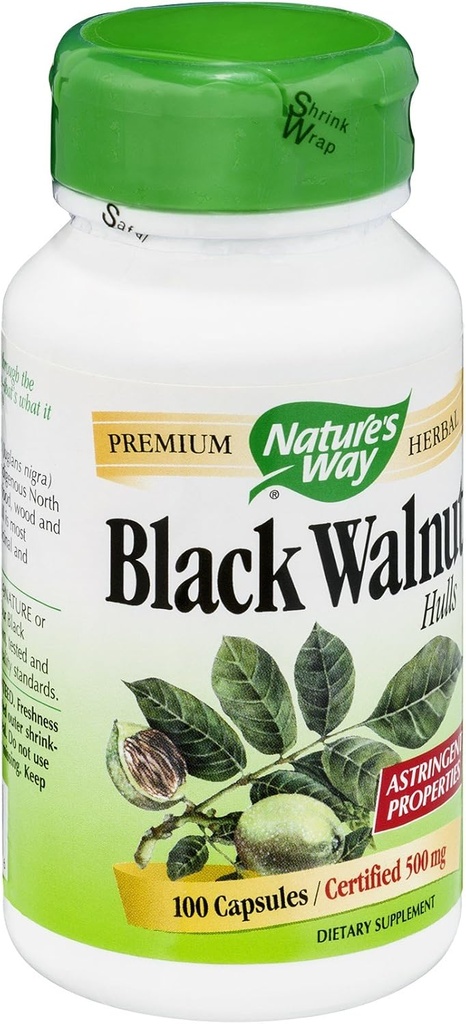 Nature's Way Black Walls 500 mg ต่อแคปซูล, 100 Gregian caps, แพ็คของ 2