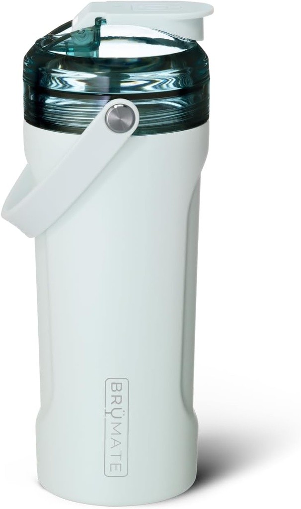 BrüMate MultiShaker Blender Shaker pullo 100% Vuodonkestävä Eristetty ruostumaton teräs Täydellinen Shaker Cup, Proteiini Shaker pullo, ja Pre workout pullo kuntosalille 26oz (Sininen Agave)