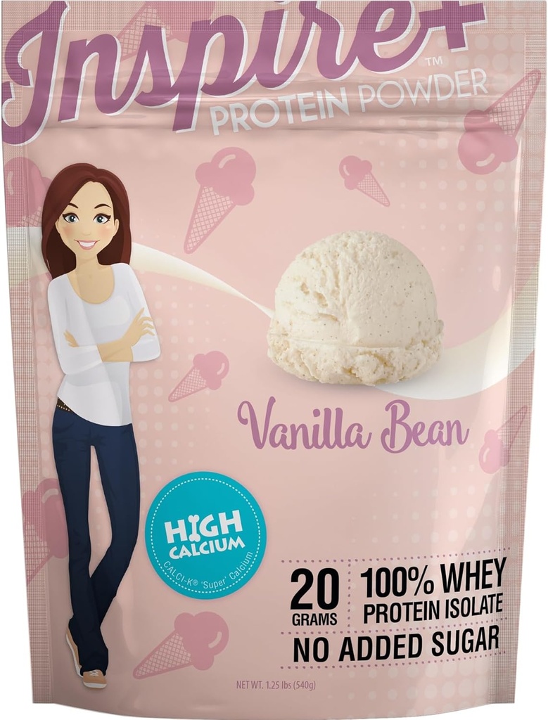 Polvere isolata di proteine del siero di siero di Vanilla Bean 20g con calcio