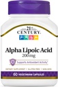 21st Century Healthcare Alpha Lipoic Acid 200 mg, 60 Count taimetoitlased kapslid