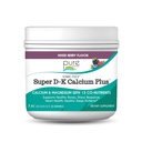 Ionic Fizz Super D-K Calcium Plus by Pure Essence - with Extra Magnesium, Vitamin D3, Vitamin K2 for Strong Bones and Stress Support - Mixed Berry - 7.41oz