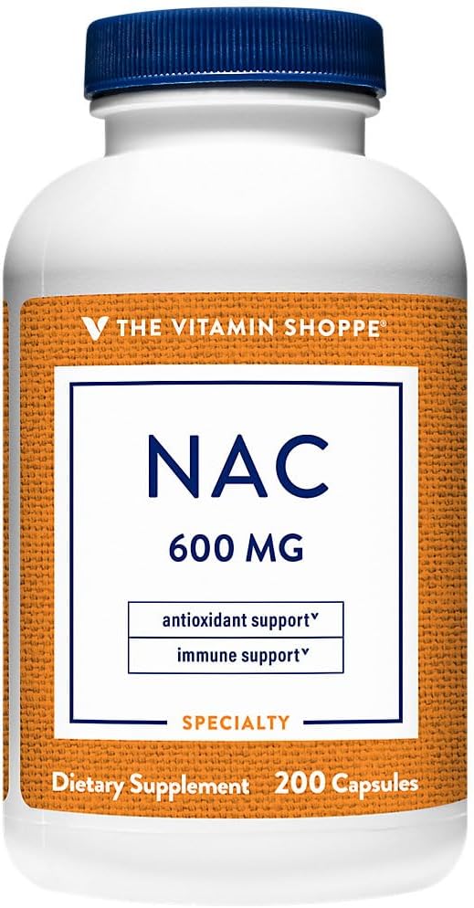 La Vitamina Shope NAC N-Acetyl-L-Cysteine - Casa de Celoor, Imne i contraoxid - 600 MG (200 Capules)