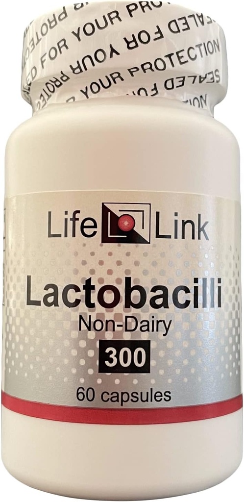 LifeLink Lactobacilli complex MENT 10 mil milions de dòlars CFU, 60 Capules Microbiome, Moviments Saluty Bower Guten Free & No-GMO, L'estat