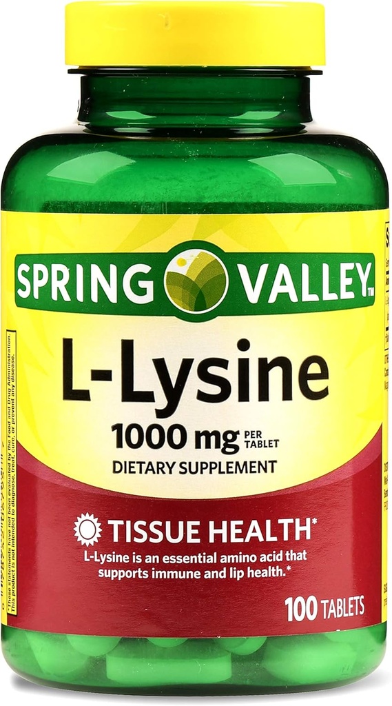 وادي الربيع - L-Lysine 1000 mg, 100 Tablets