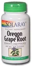 Solaray Oregon Grape Root - 400 mg - 100 Capsules