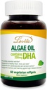 Lovita Algae Ulei, Plant based DHA Alternative la ulei de pește, Vegan Omega 3 cu DHA 200 mg, 60 Vegetarian Softgels