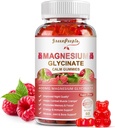 GreenPEOPLE magnesio Glycinate Gummies 400mg - Suplemento de potasio de magnesio gratuíto con Malato de magnesio, vitamina D, B6 e CoQ10 para o apoio e sono de calorías para adultos - Raspberry Gummies