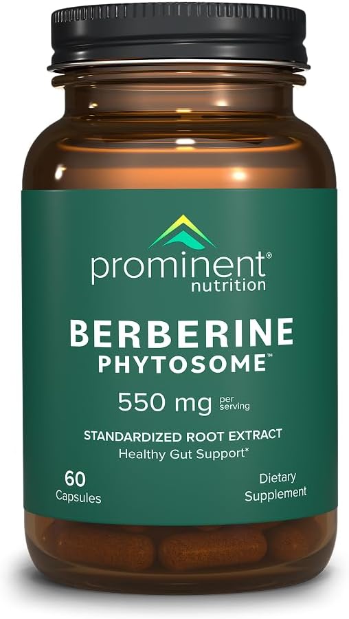Prominentná výživa Berberine Phytosome Supplement, Healthy Gut Support, 550 mg, 60 gróf - 1 balenie