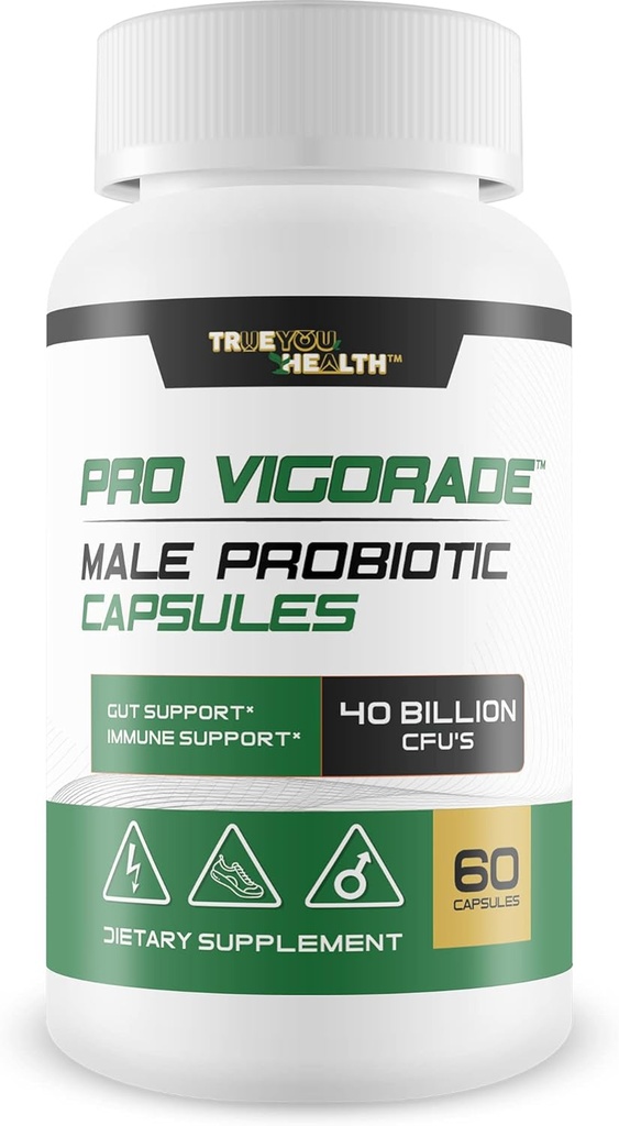 Probiotinis Vigorade - Pro Vigorade Vyras Probiotinės kapsulės - Vyrų sveikata Parama Probiotinė Formulė - Gut Parama - Natūrali imuninė parama - 40 Billion KSV 's Premium Sveikata Parama Probiotikai