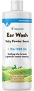 NaturVet Ear Wash Liquid Supplement för hundar och katter - Pet Health Supplement Cleans Dog, Cat Ear Canals - Inkluderar Aloe, Tea Tree Oil - hjälper till att ta bort Pet Ear Wax, Dirt, Debris - 16 Oz.
