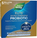 Nature's Way Elite Extra Strength Probiootti Helmiä miehille ja naisille, tukee Ruoansulatus-, Immuuni-, Colon Health*, 5 miljardia live kulttuurit, Ei jäähdytystä tarvitaan, 30 Softgels