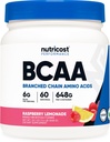 Nutricost BCAA Powder (Raspberry Limonade, 60 porties) - Optimale 2:1:1 verhouding