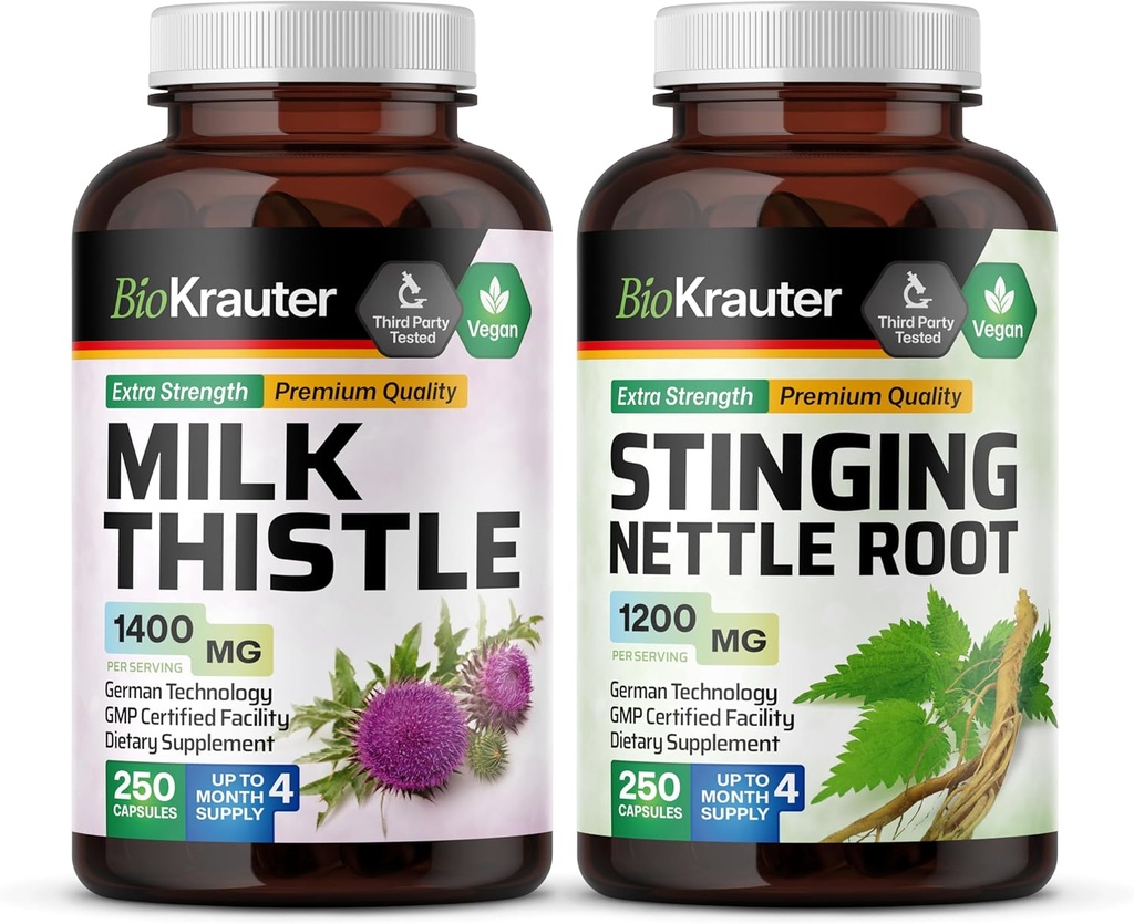 BIO KRAUTER Milk Thistle 250 kapselia & pistely Nokkonen 250 kapselia