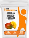BulkSupplements.com African Mango Extract Powder - Irvingia Gabonensis, African Mango Powder - Gluten Free, 1,2g per Serving, 1kg (2,2 kg) (opakowanie po 1)