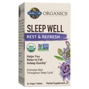Garden of Life Organics Sleep Well Rest & Refresh Tablets with Lemon Balm, Green Tea Extract, Chamomile & Probiotics – Support for Restful Sleep & Relaxation, Non-GMO, Gluten-Free, Vegan, 30 Tablets