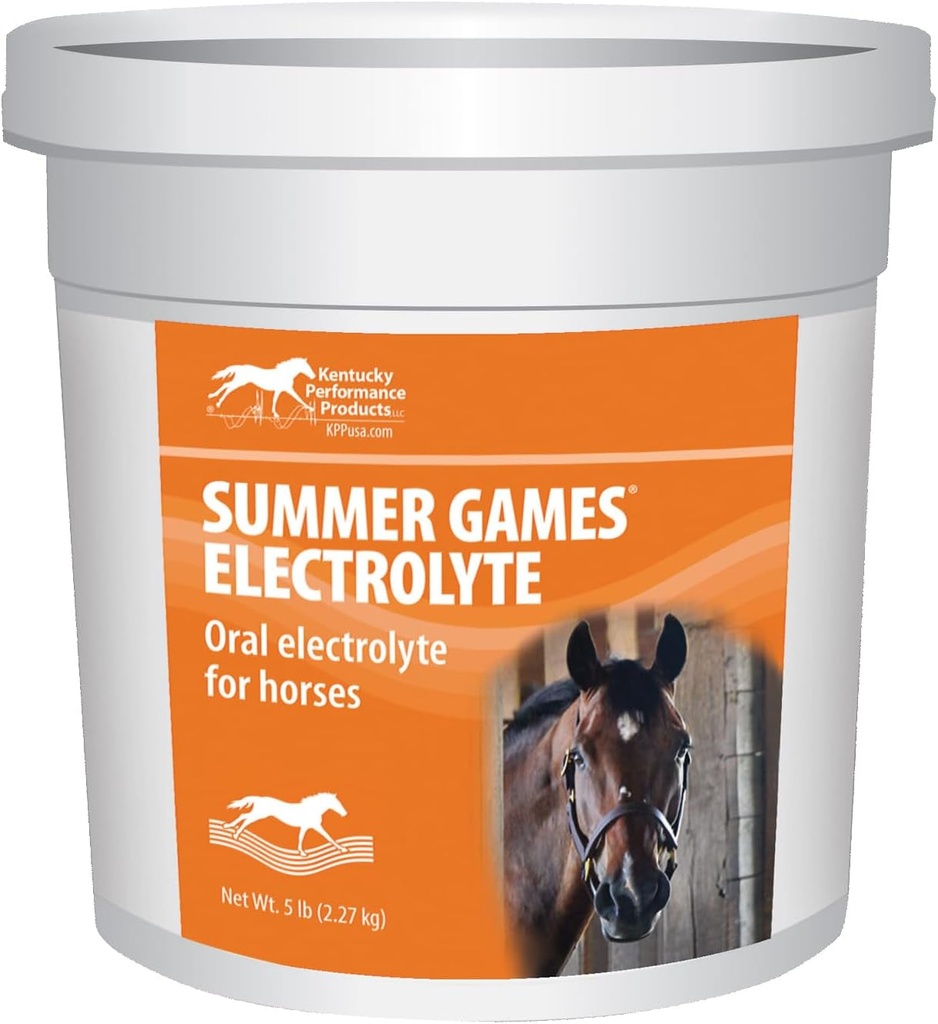 Kentucky Performance Products Jogos de verão Suplemento de cavalo eletrolítico, recipiente de 5 libras