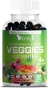 VITINITÀ Realizzata con Super Veggies Delicious Gummy Supplement, Men,Donne e bambini (60 Chews), 30 Veggies, Erbe,Fruit e Vitamine Vegetali, Non-OGM,Pectin-Based,Gluten-Free,Non più pillole (30 giorni di alimentazione)
