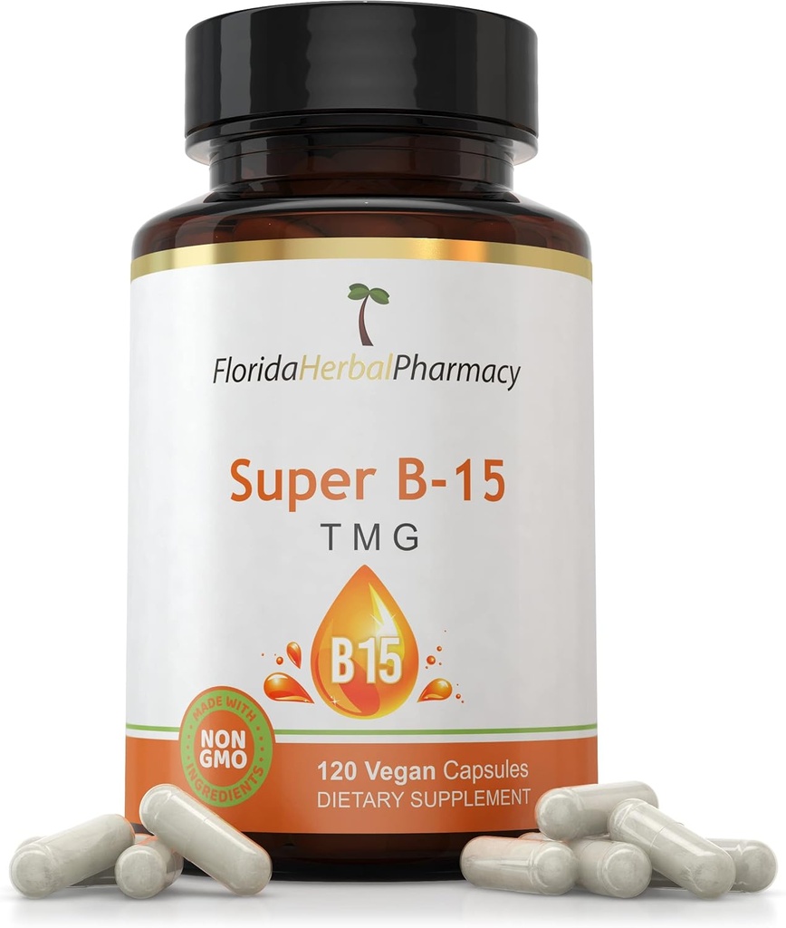 ฟลอริดา Herball Pharmacy, Super B-15 TMG (201 Capsules) Pangamatic Pack of 1