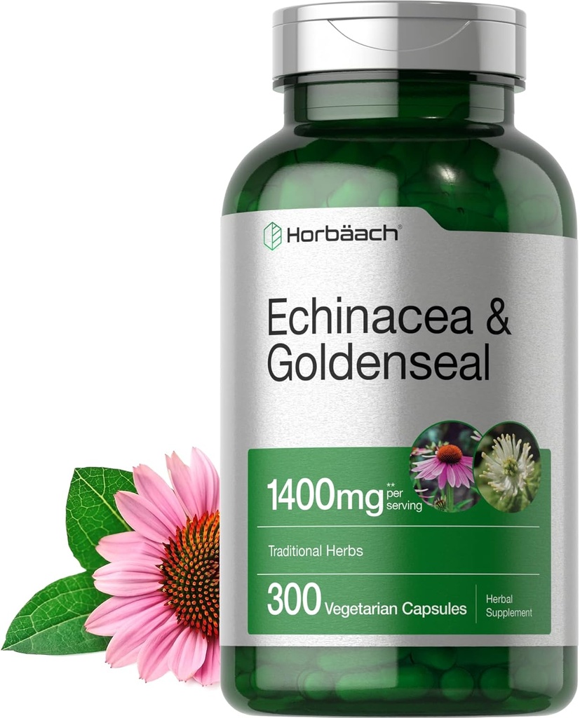 Horbäach Echincra Goldensa Capsules 400mg 300 Bá tước Ăn chay, Không-GMMO, Gluten free Trích dẫn