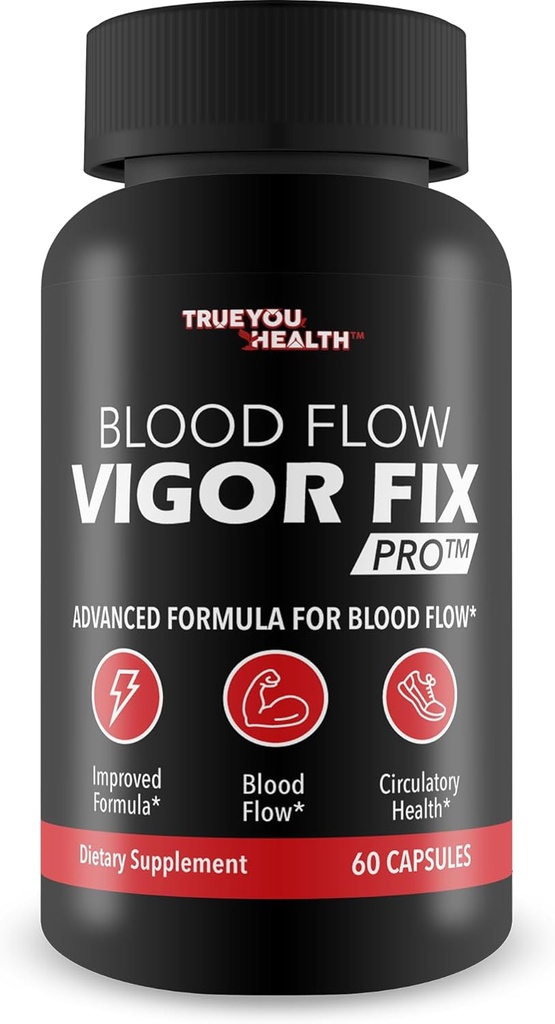 Blood Flow Vigor Fix Pro - Våre beste blodsirkulasjonstilskudd for menn - Sunn Blood Flow Supplement pulver - Avansert blodstrømspleie - Økt blodstrømspiller - Blood Flow Circulation Support