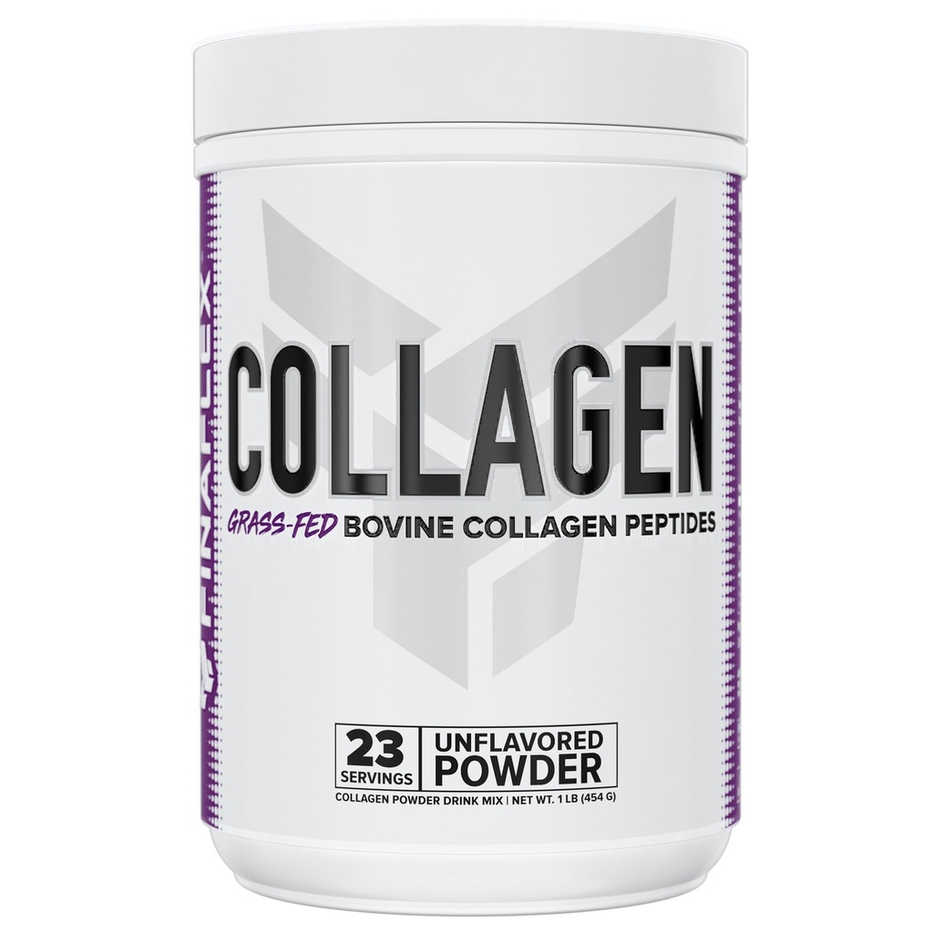 FINAFLEX PURE COLLAGEN, Unflavored - 1 lb - Supports Hair, Skin, Nails & Joints - 19g of Grass-Fed Bovine Collagen Peptides Per Serving - 23 Servings