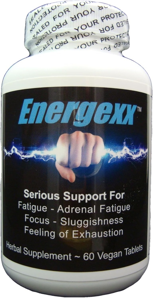 Energexx - Serious Adrenal Support/Fatigue, Focus, Sluggishness, Energy Booster with Ginger, Ashwagandha and Rhodiola Rosea. for Men & Women.