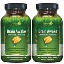 Irwin Naturals Brain Awake - 60 Liquid Softgels, Pack of 2 - Enhanced Mental Performance, Increased Focus, Clarity & Concentration - Nootropic Booster with L-Theanine, Bacopa, MCTs