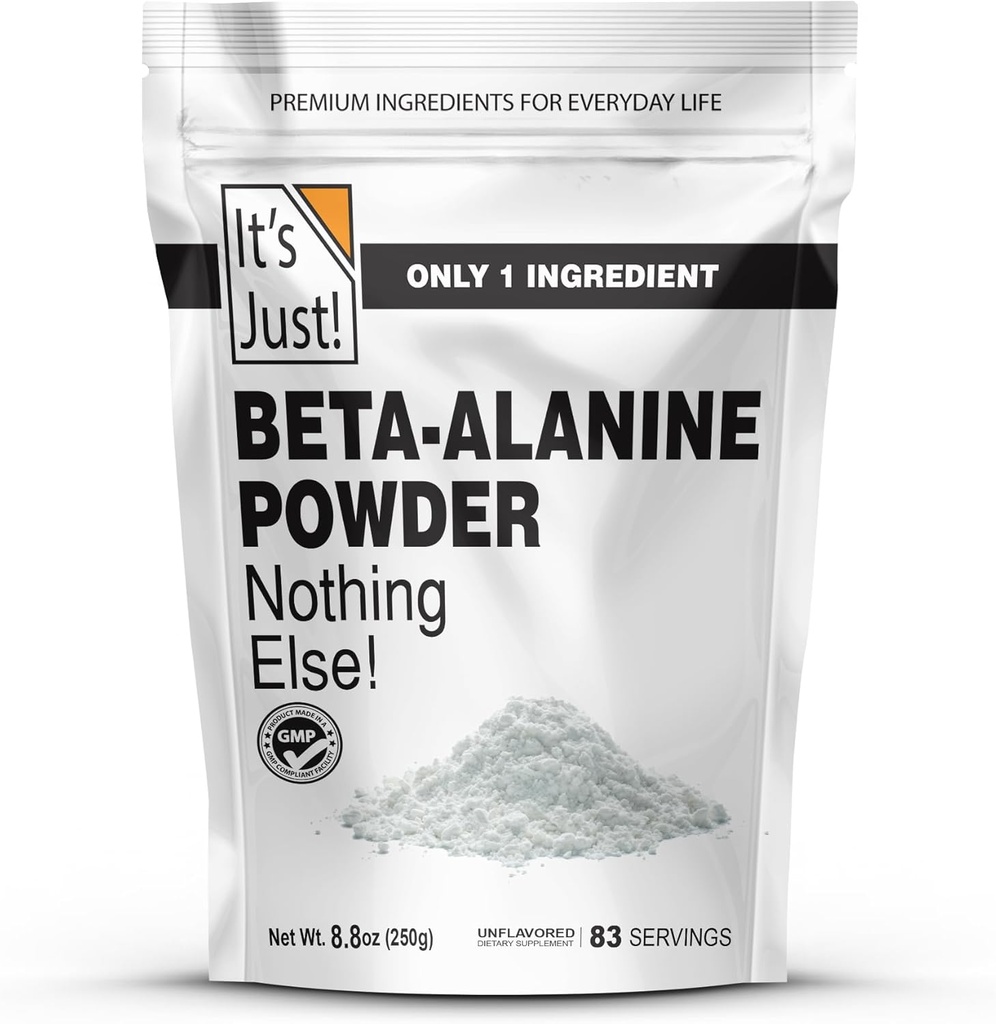 זה פשוט! אבקת Beta-Alanine, תוסף Pre-Workout, 250g Bulk, Unflavored, 3000 מ"ג פרי (250g / 83 משרתים)