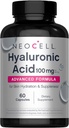 NeoCell Hyaluronic Acid Κάψουλες, Απαραίτητο Λιπαντικό, Υποστηρίζει την ενυδάτωση του ιστού, Χωρίς γλουτένη, 60 Count, 1 φιάλη