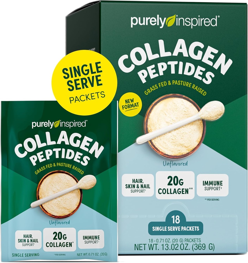Purely Inspired Collagen Powder, 18 Single Serve Packets, Unflavored - 20 гр.