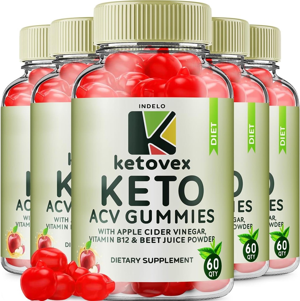 (5 Pack) Ketovex Keto BHB Gummys高级公式 Ketovex BHB重量管理 ACV Gummys评论 Ketovex ACV ACV Keto Vex BHB Gummy Gomitas Ketosi, Ketovex Gummys, B12 (300 Gummys)