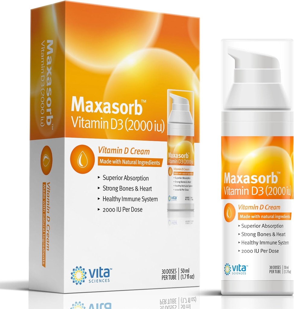 Vitamin D3 Krem | Psoriasis Suffers Rejoice | Vitamin D-krem for ansikt, kropp, sunn hudpleie. Sikker Topical Psoriasis Cream | Paraben Gratis | Naturlig | Max hudabsorpsjon | Vitamin D 2000 IU