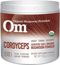 Om 有机蘑菇超食品粉, Cordyceps, 100 services, 能量和耐力支助补编, 7.05 Ounce (Pack of 1)